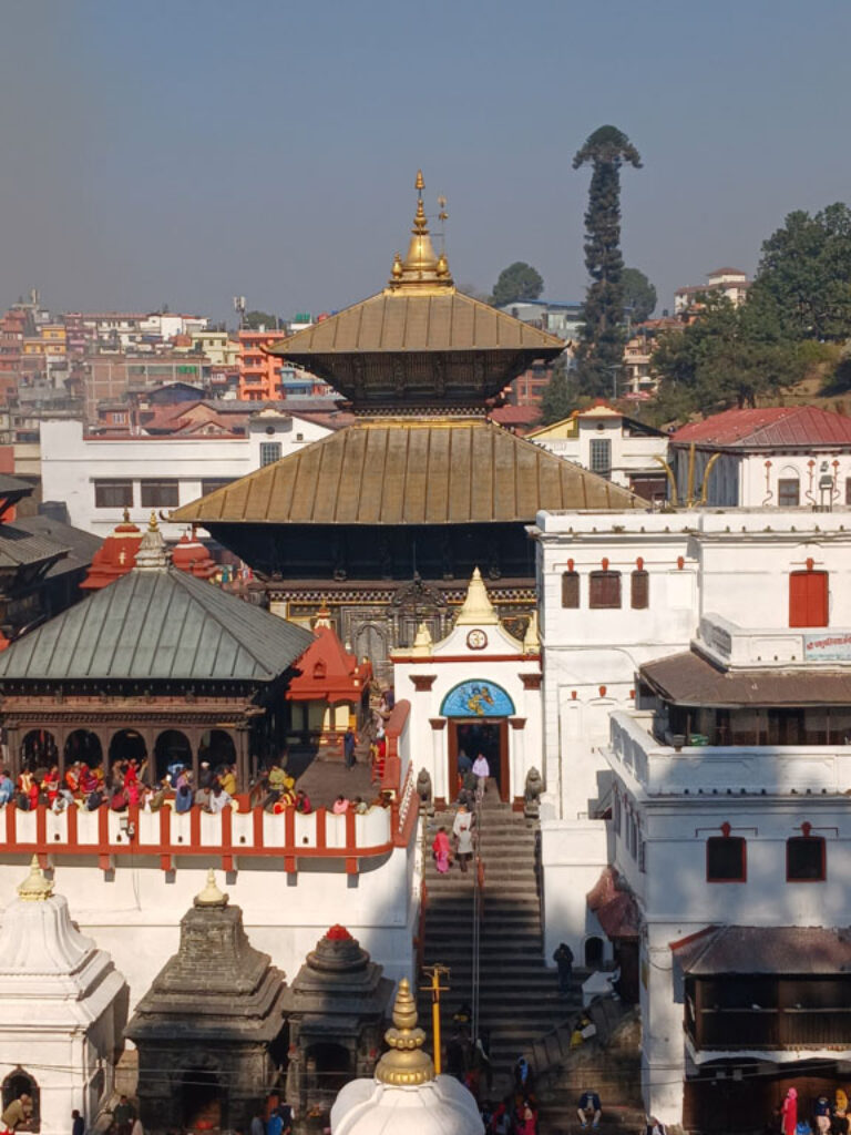 Temples in Kathmandu city captured by Debyani Tours during best of Nepal Tours.